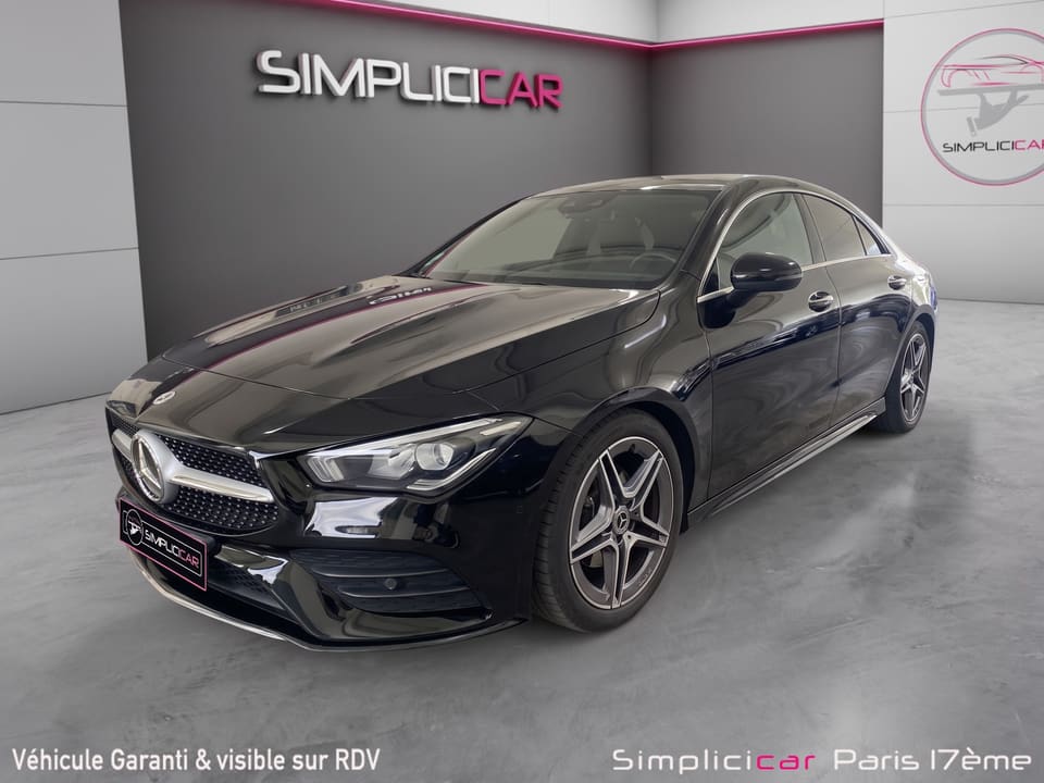 Mercedes CLA, trois quarts avant, avant et après traitement